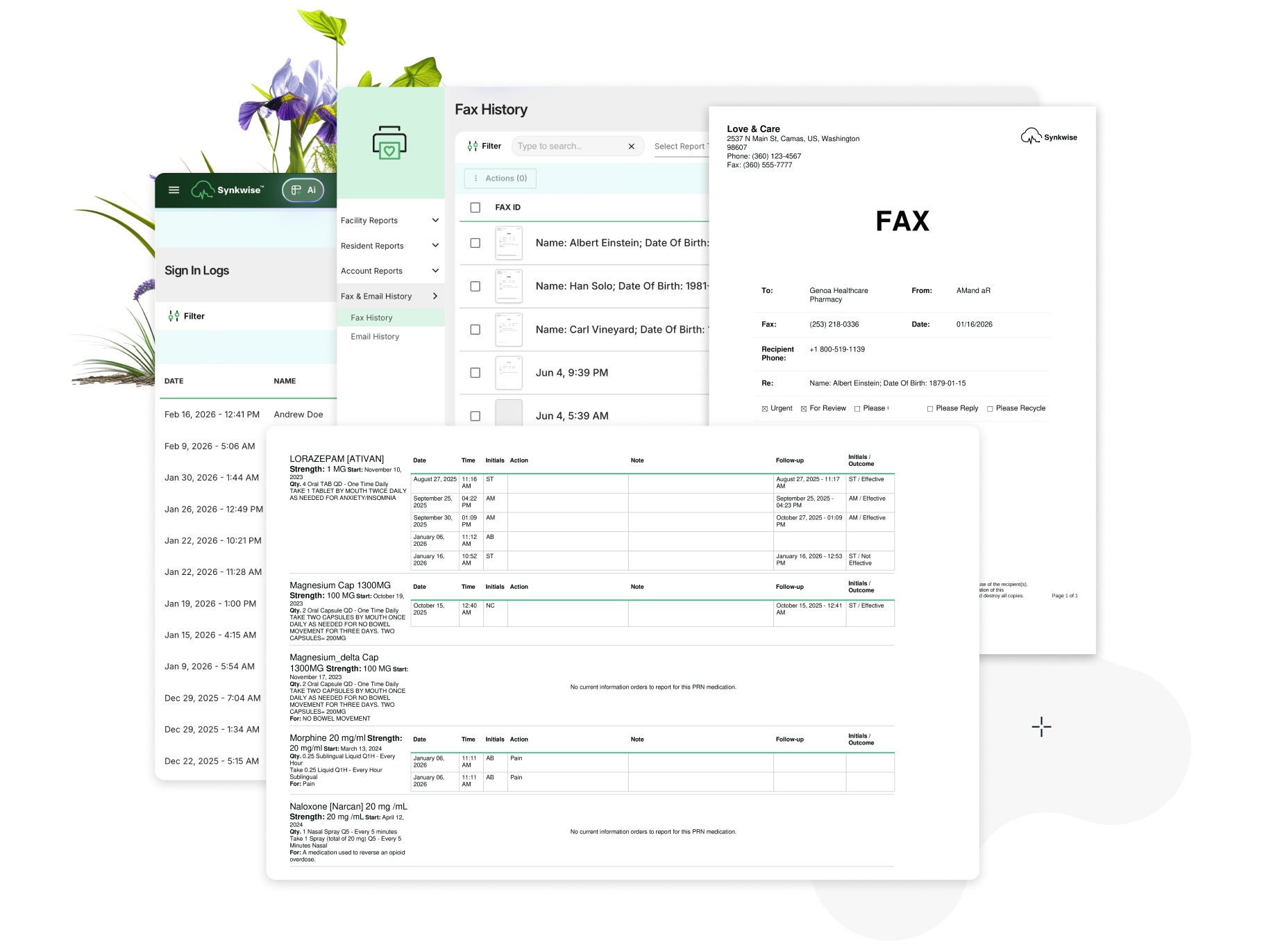 Facility and account reports interface