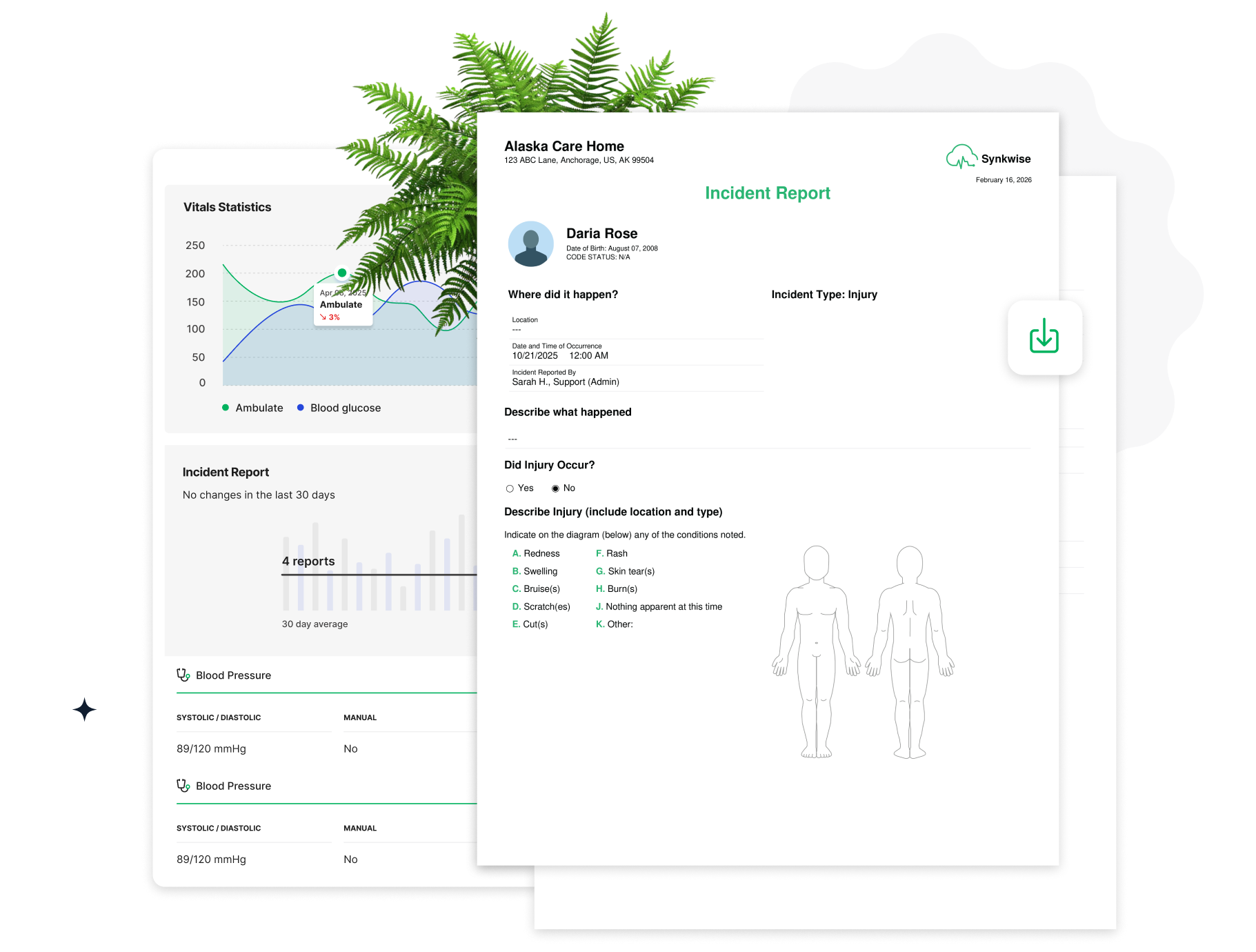 Resident reports interface